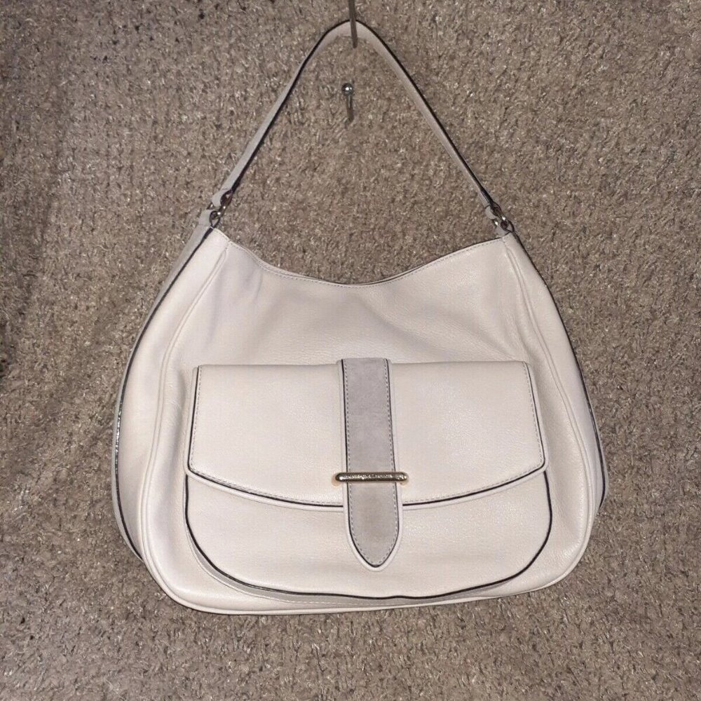 KATE SPADE-Moussfrost Leather/Suede-Regine-Hunts Place Shoulder/Hobo-Near Mint